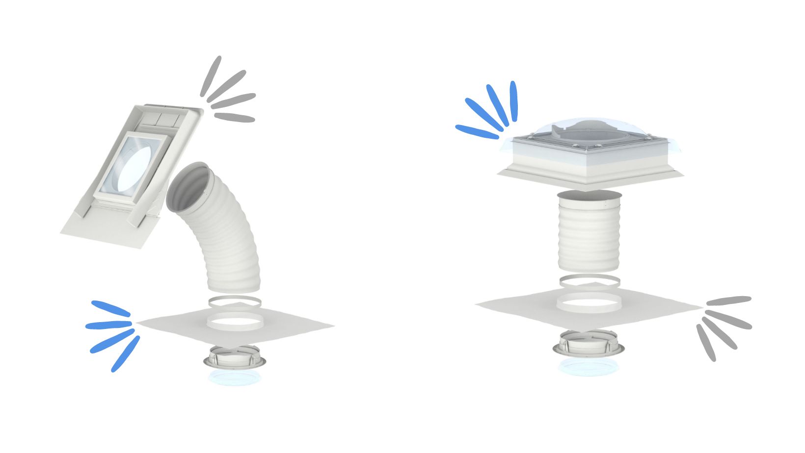 Flat roof sun tunnel vs pitched roof sun tunnel